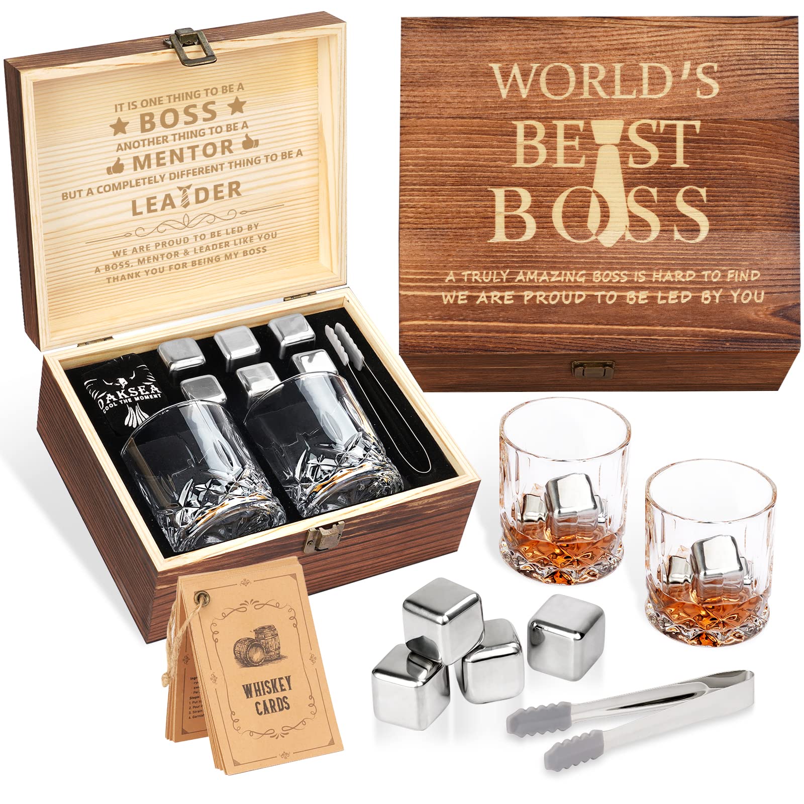 Engraved Whiskey Stone Set