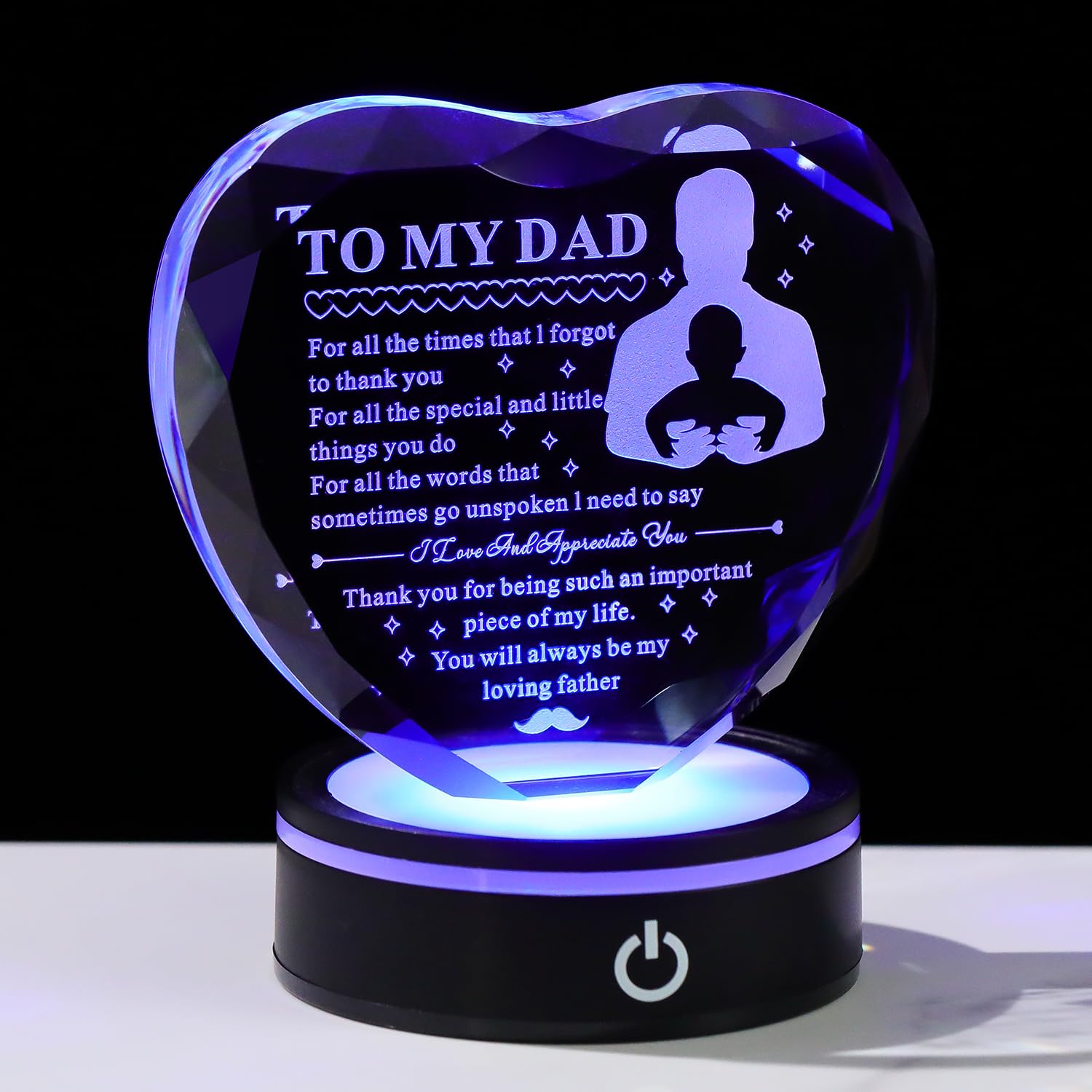 Heart-Shaped Crystal Plaque