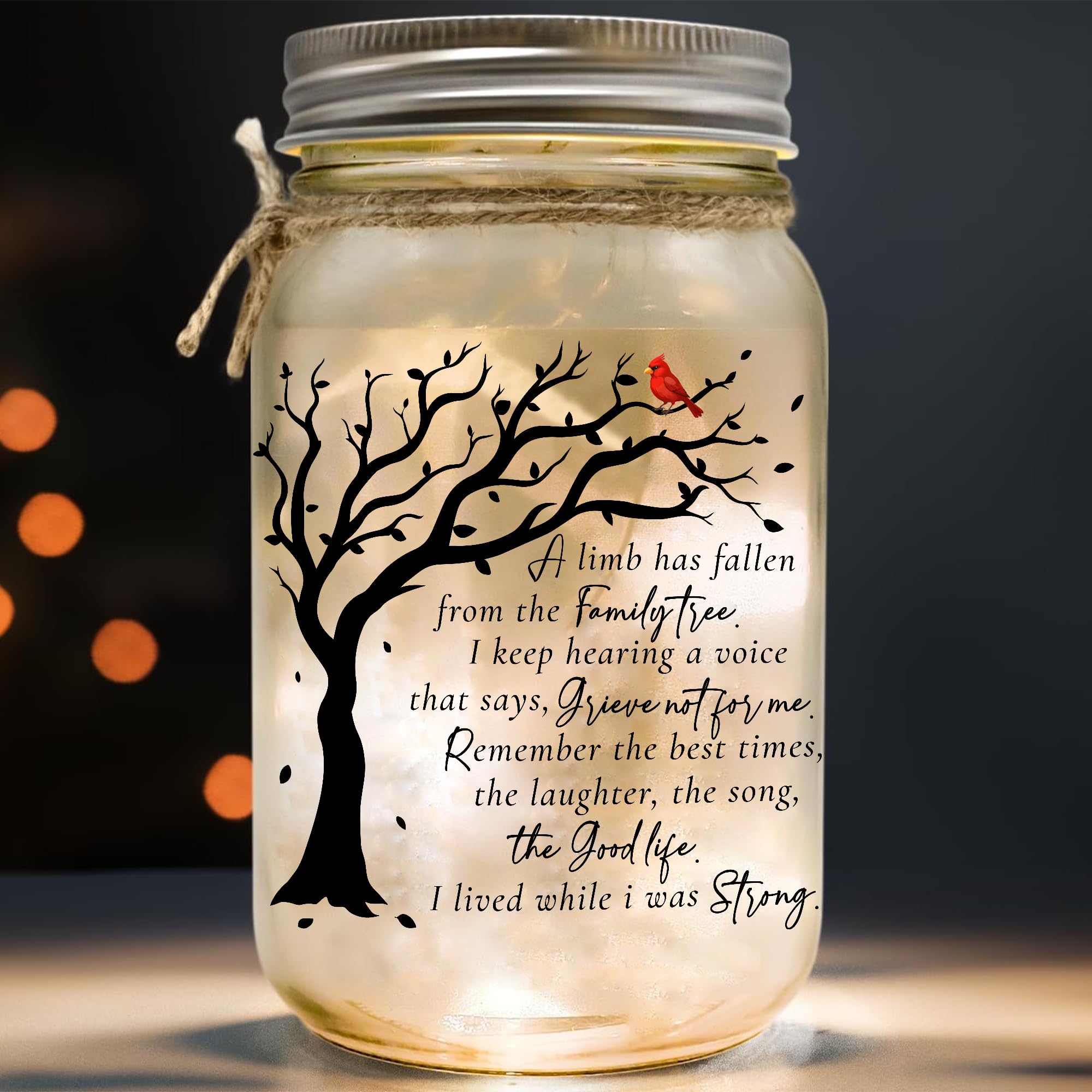 Memorial Mason Jar Light