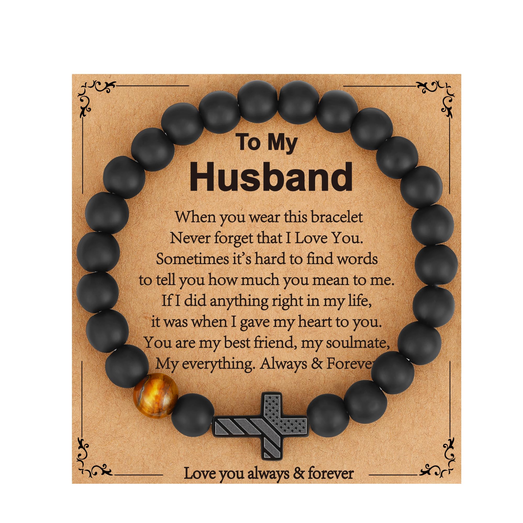 Cross Beads Bracelet for Him