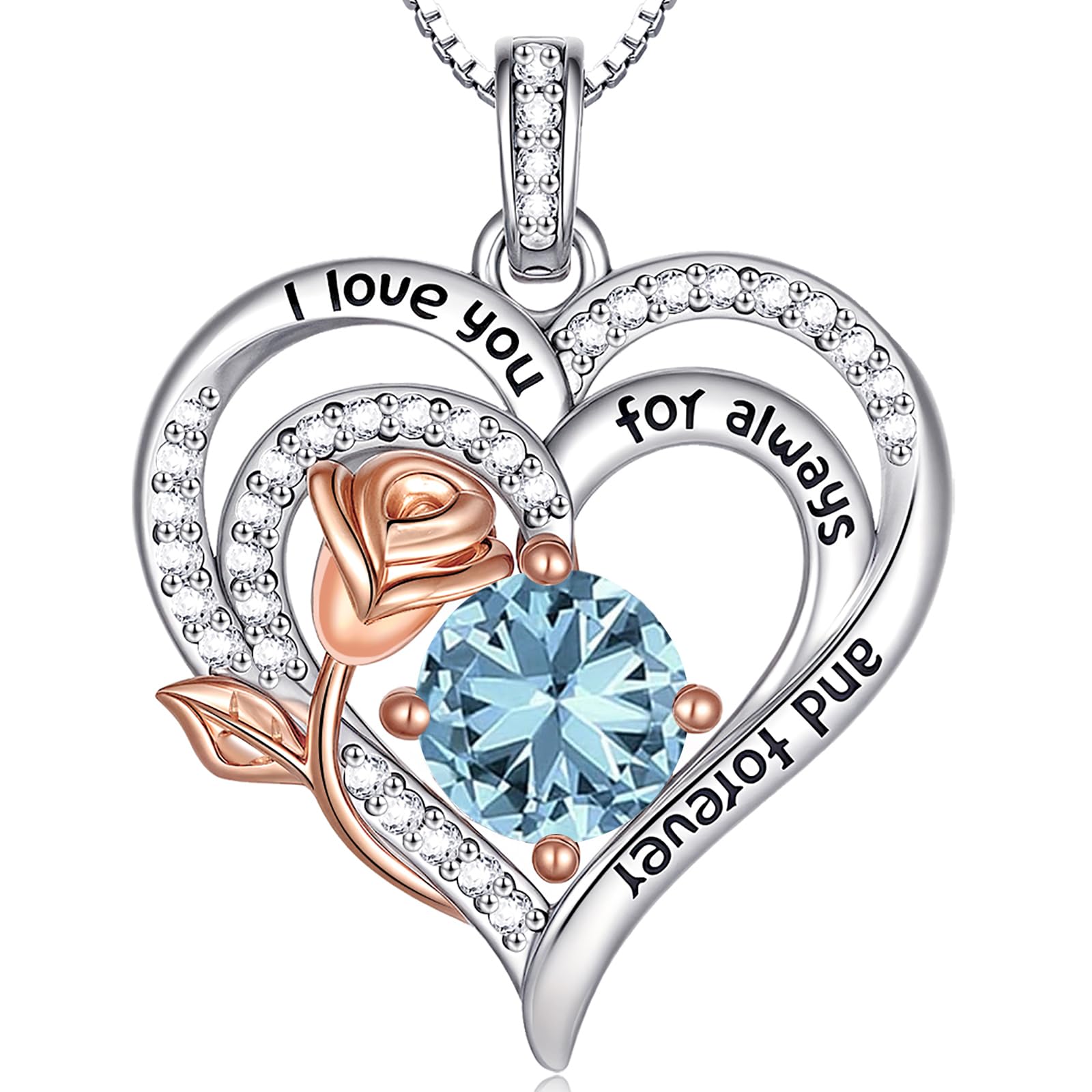 Birthstone Heart Necklace