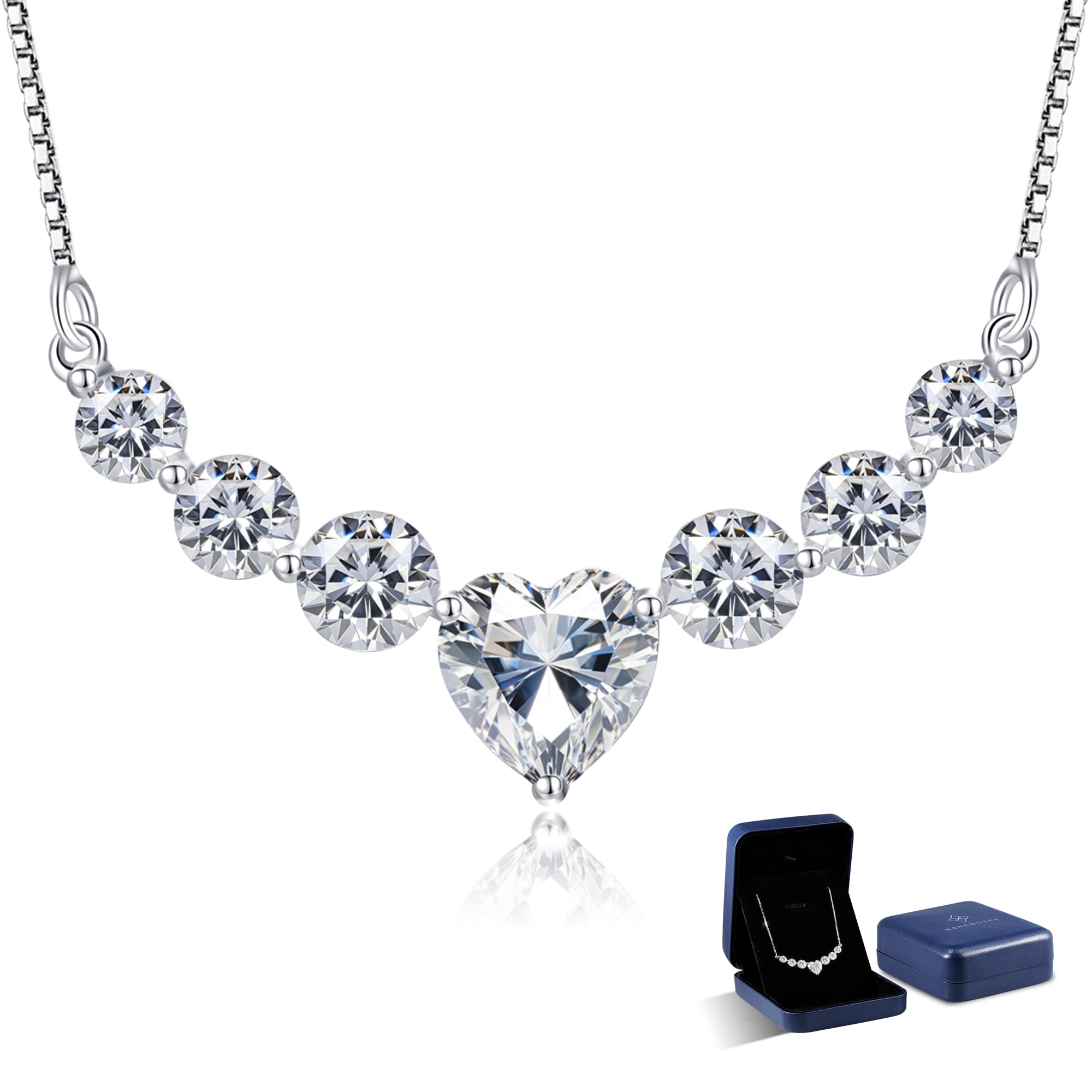 Moissanite Heart Necklace