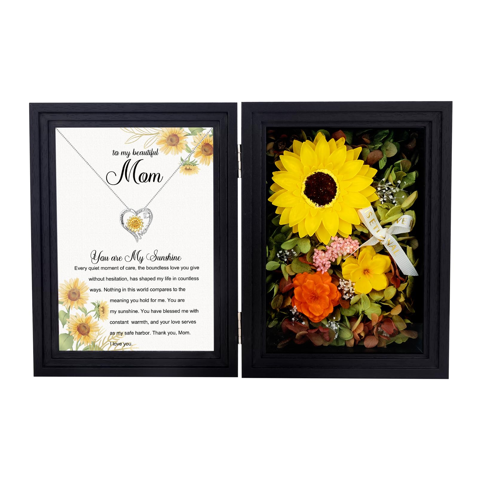 Sunflower Love Heart Necklace