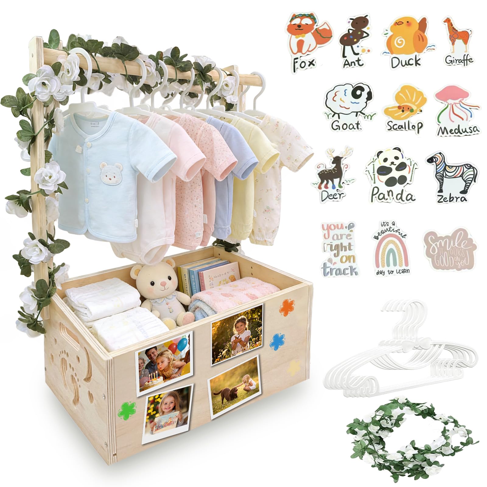 Wooden Baby Shower Crate