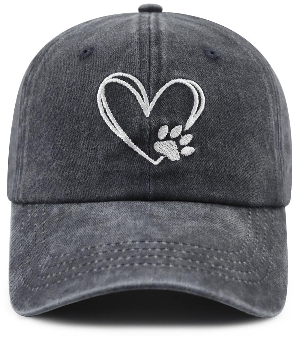 Dog Paw Print Heart Hat