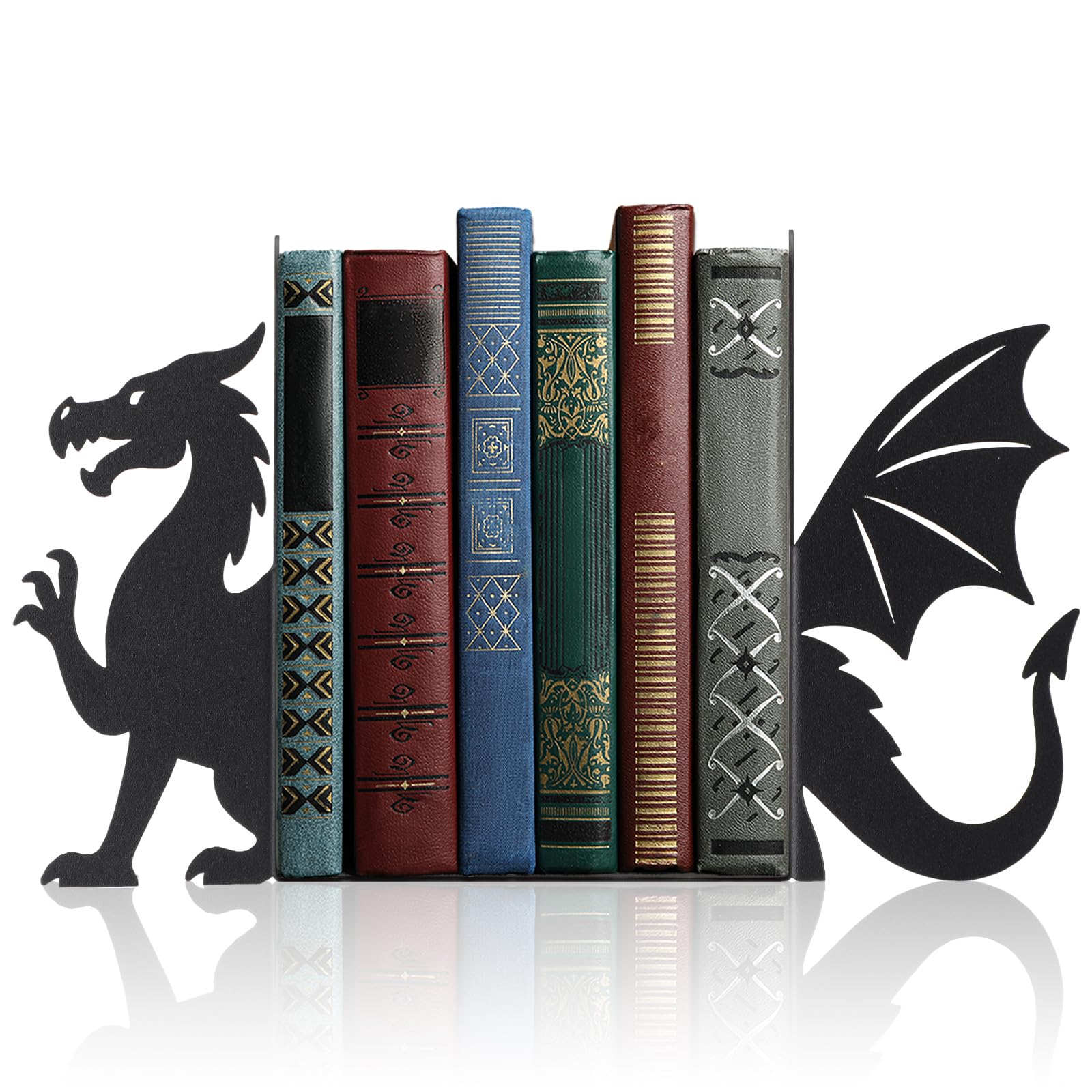 Dragon Metal Bookends Set