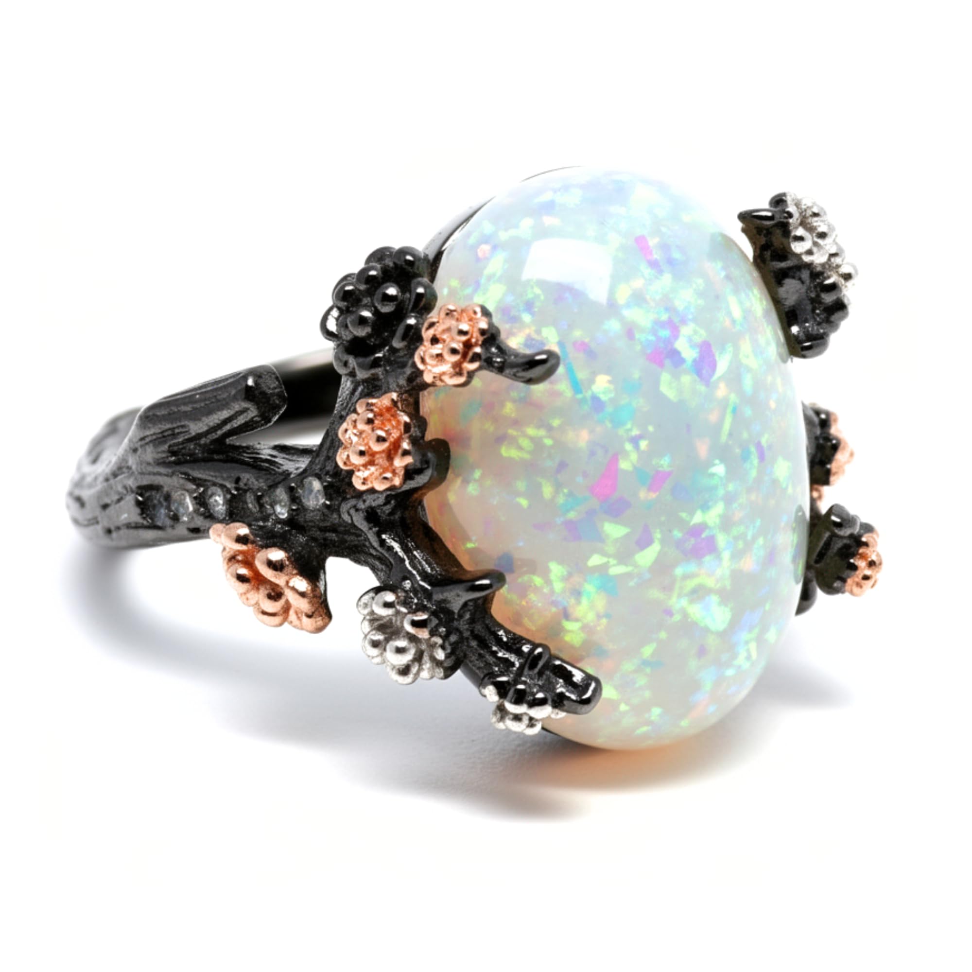 Gothic Elven Fire Opal Ring
