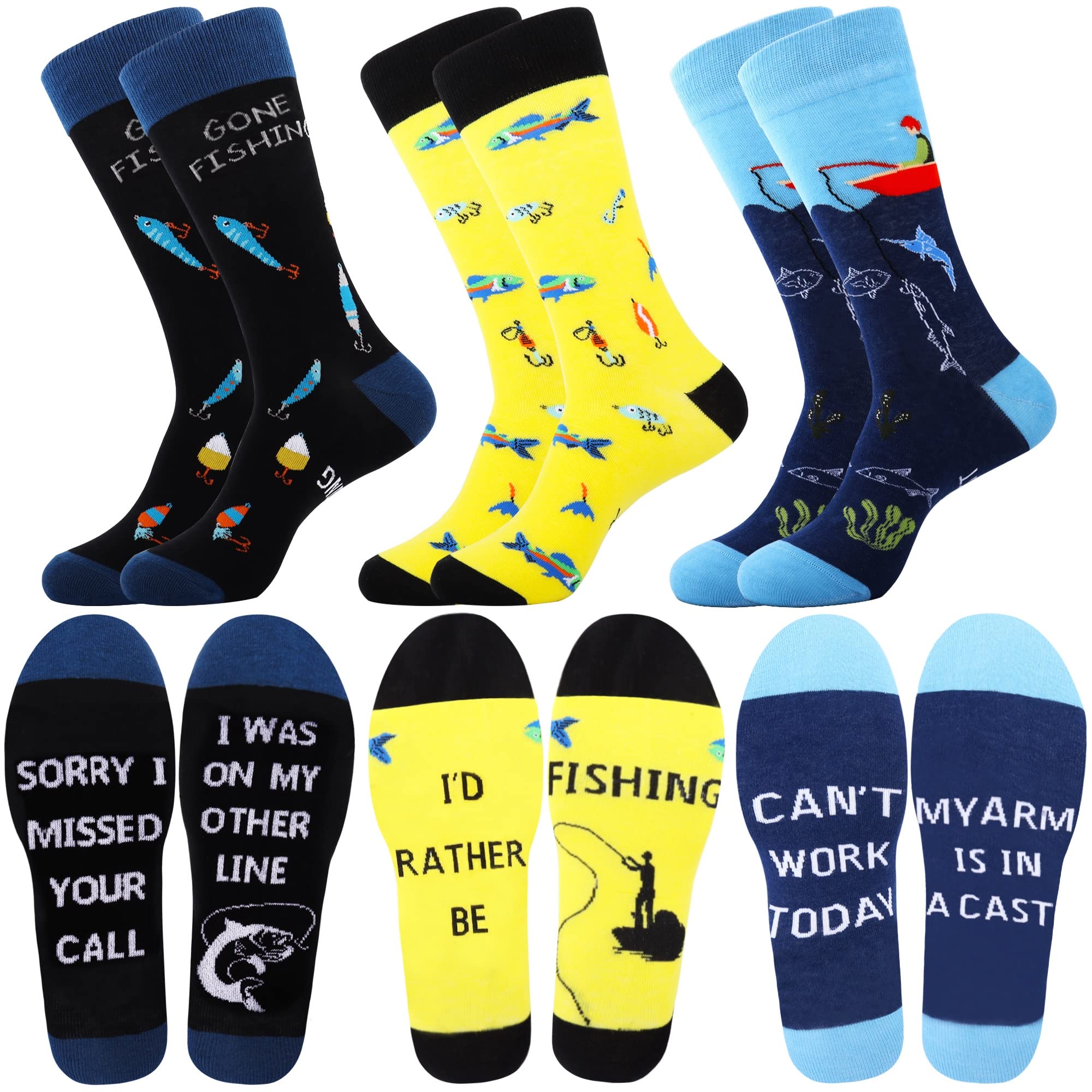 Funny Angler Crew Socks