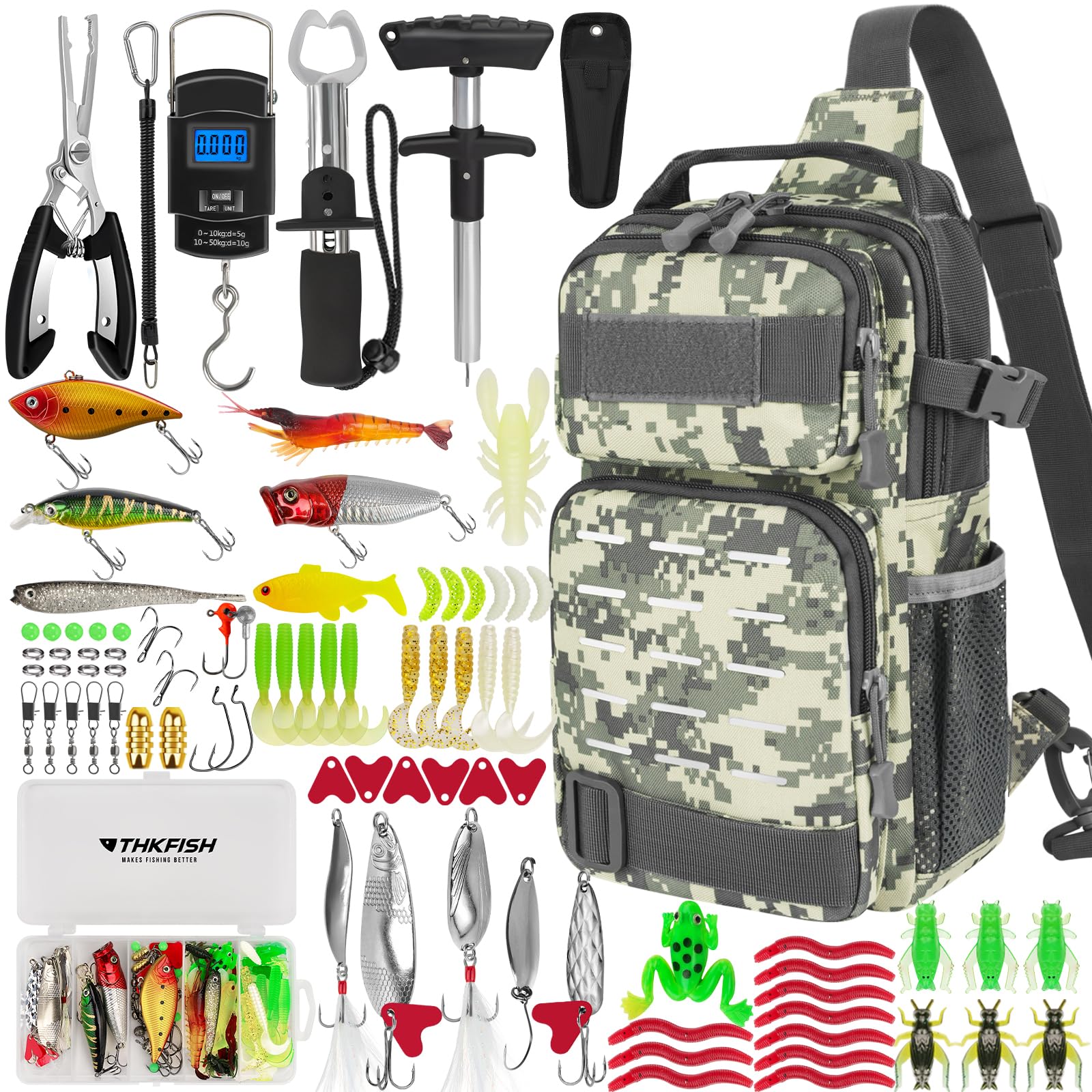 85pcs Fishing Backpack Kit