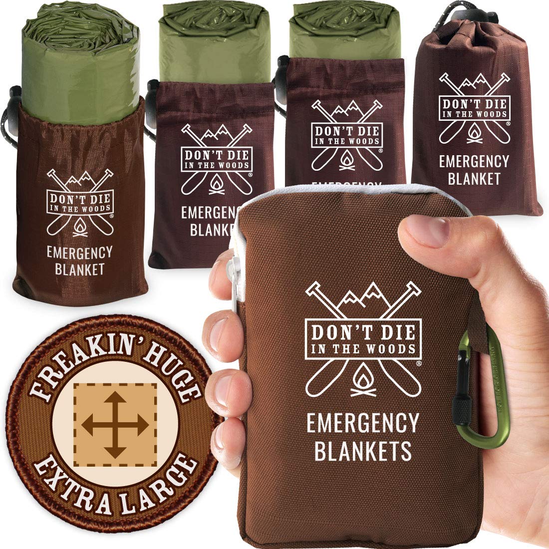 4pk Huge Emergency Blankets