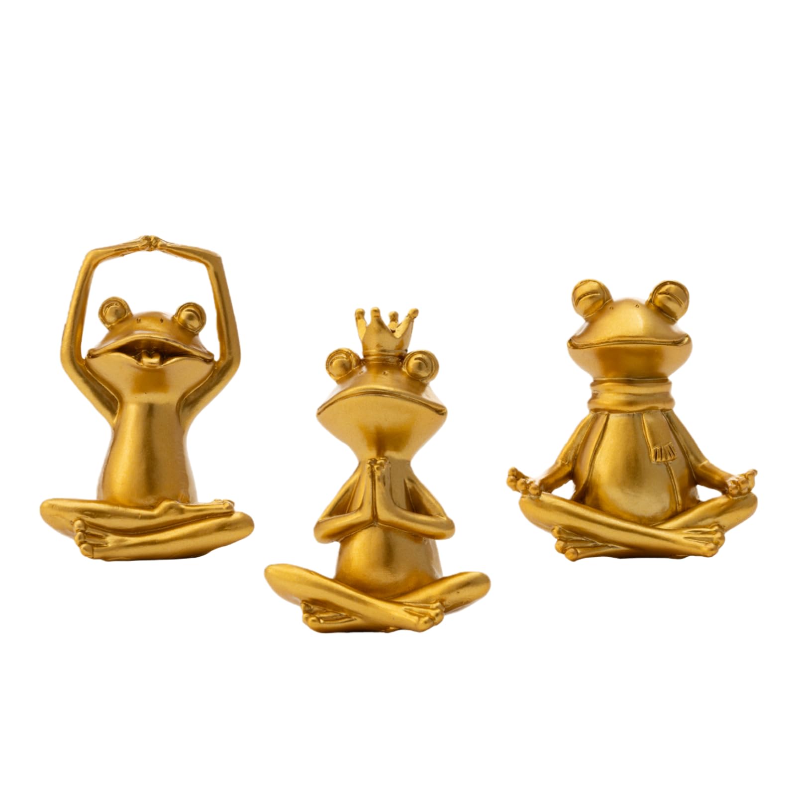 Meditating Zen Frog Statues