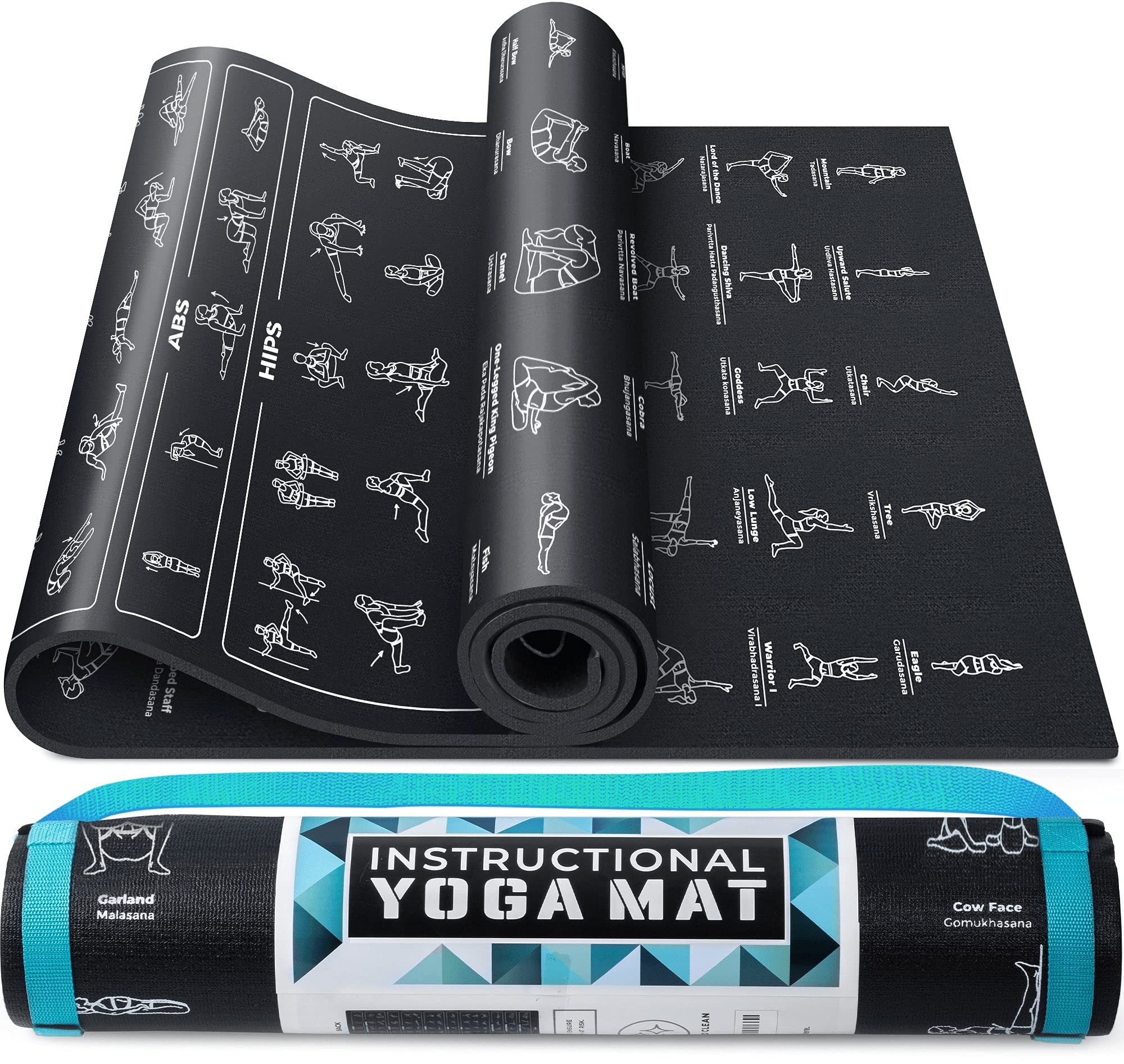 Instructional Yoga Poses Mat