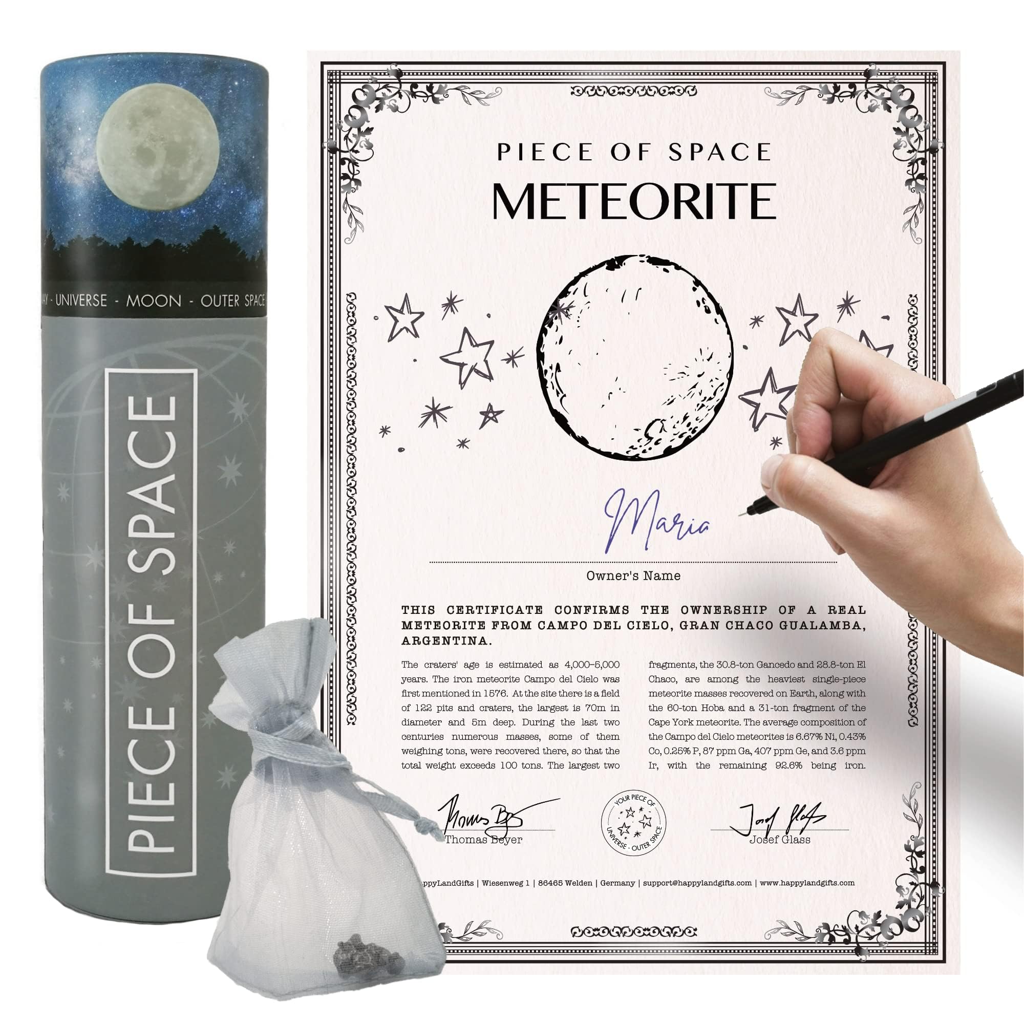 Shooting Star with Certificate
