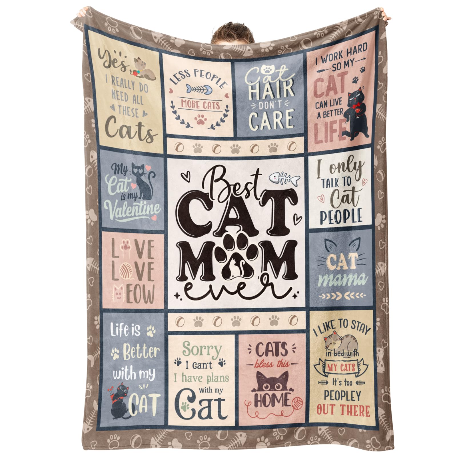 Best Ever Cat Mom Blanket