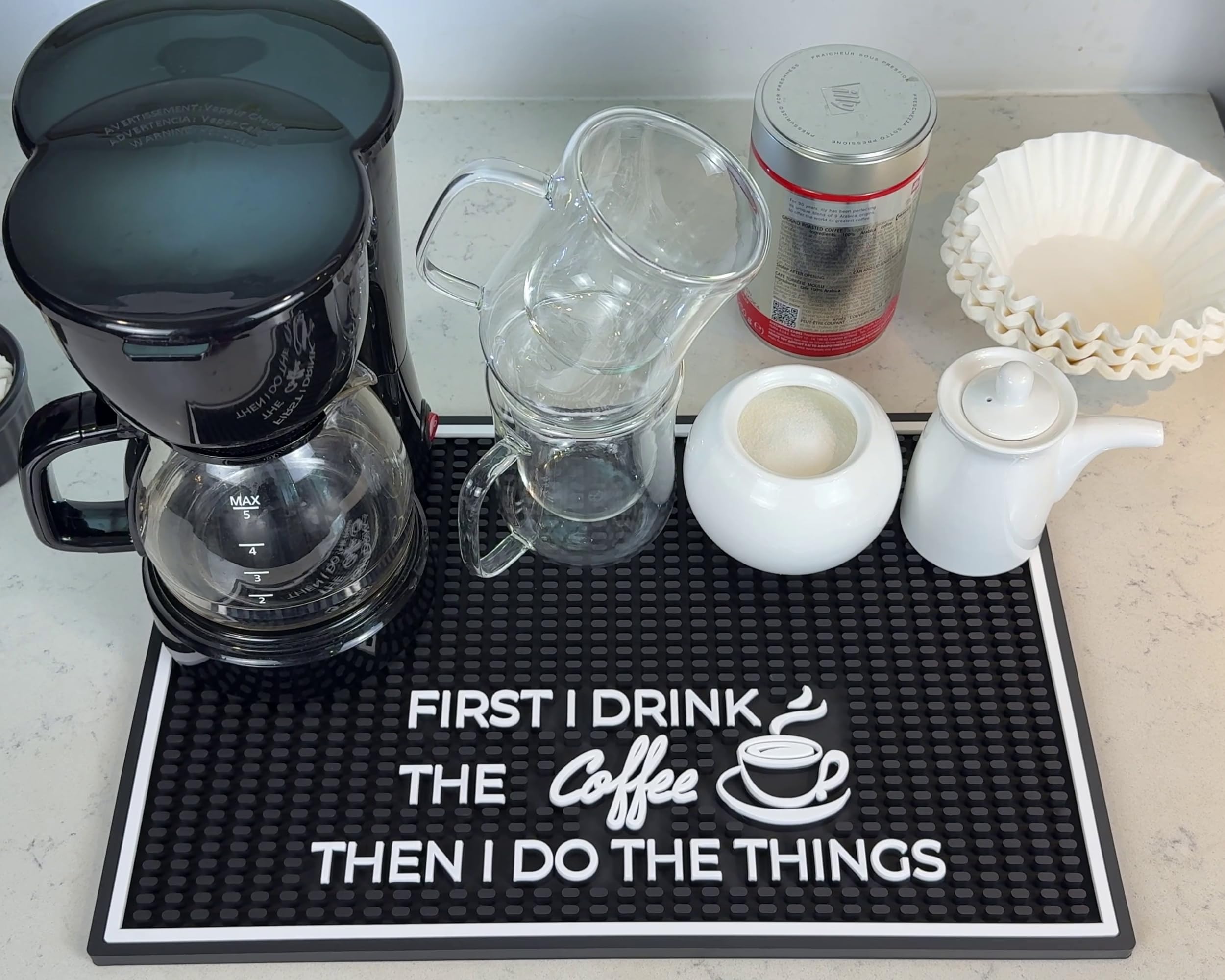 First I Drink The Coffee Mat