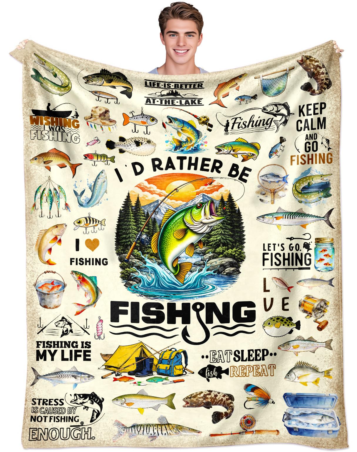 Soft Flannel Fishing Blanket
