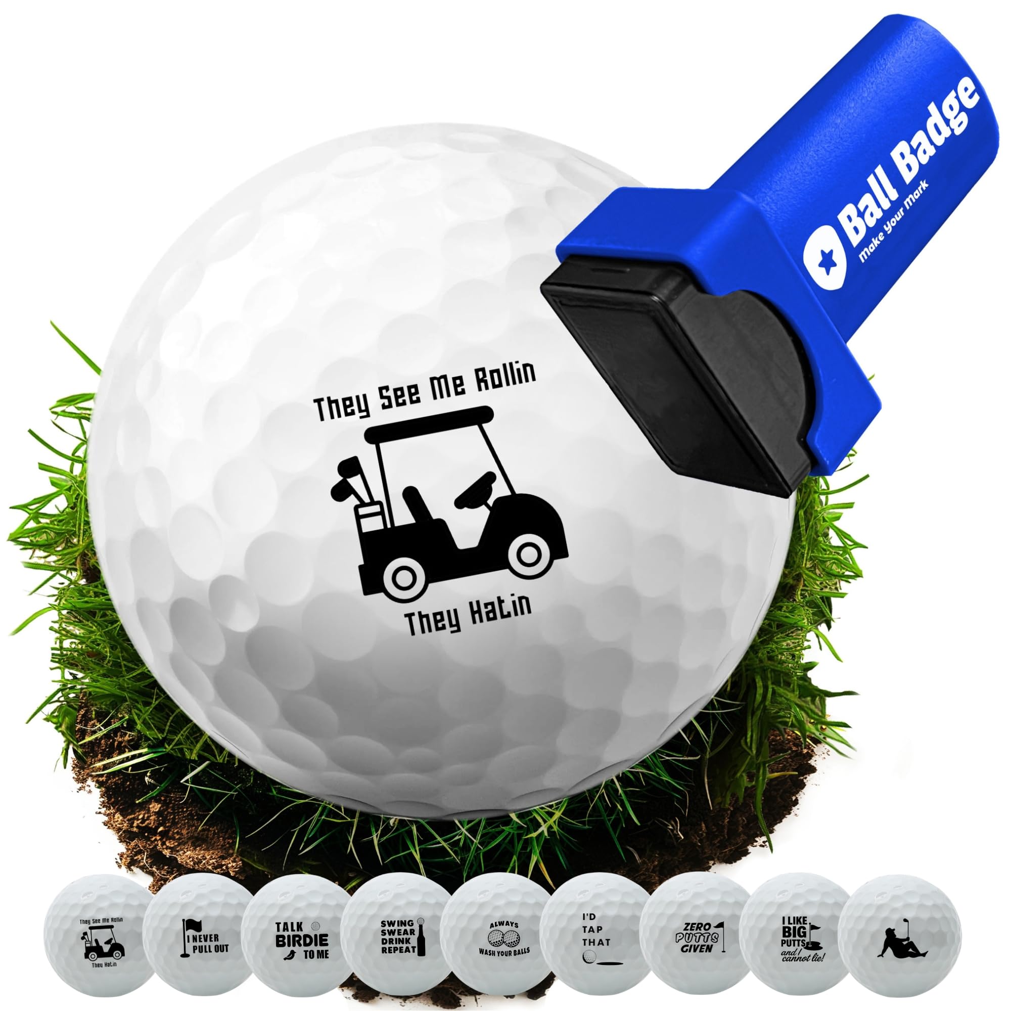 Funny Golf Ball Stamp