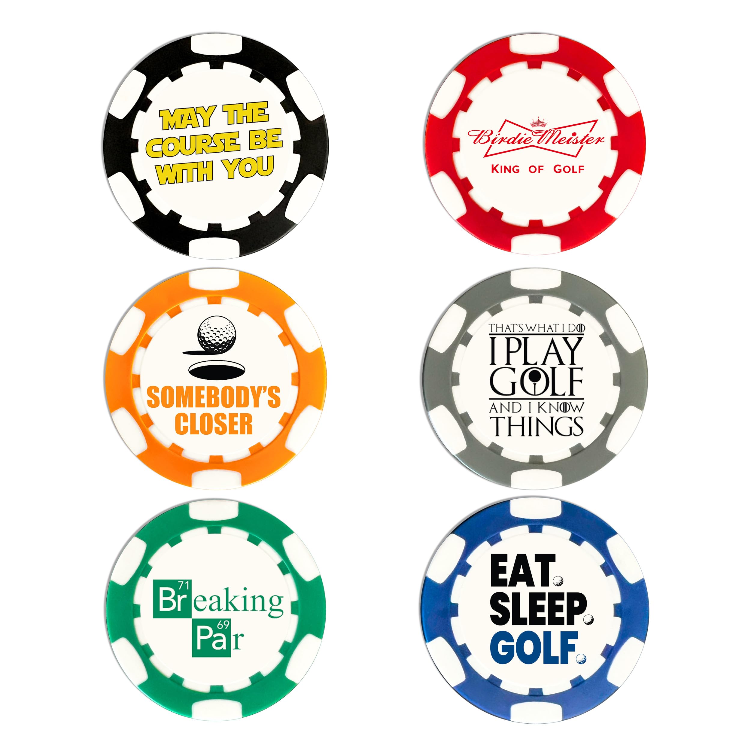 Golf Ball Marker Poker Chips