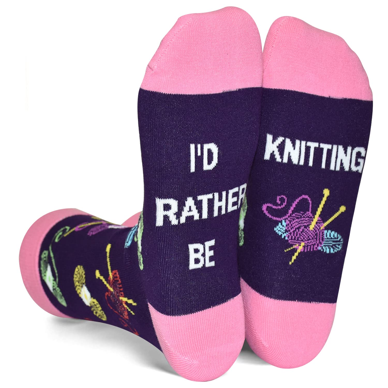 Novelty Knitting Crew Socks