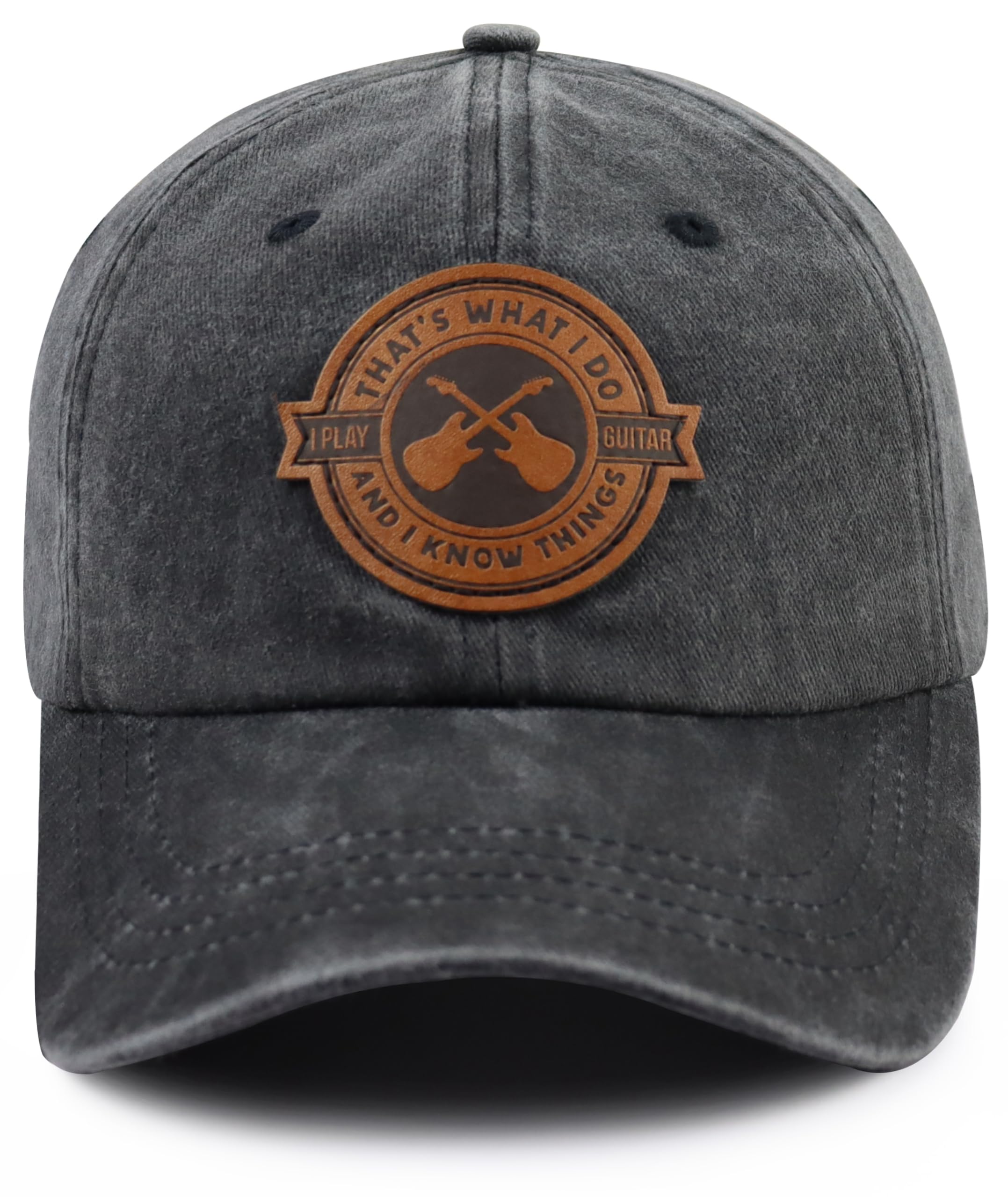Guitar Player Leather Patch Hat