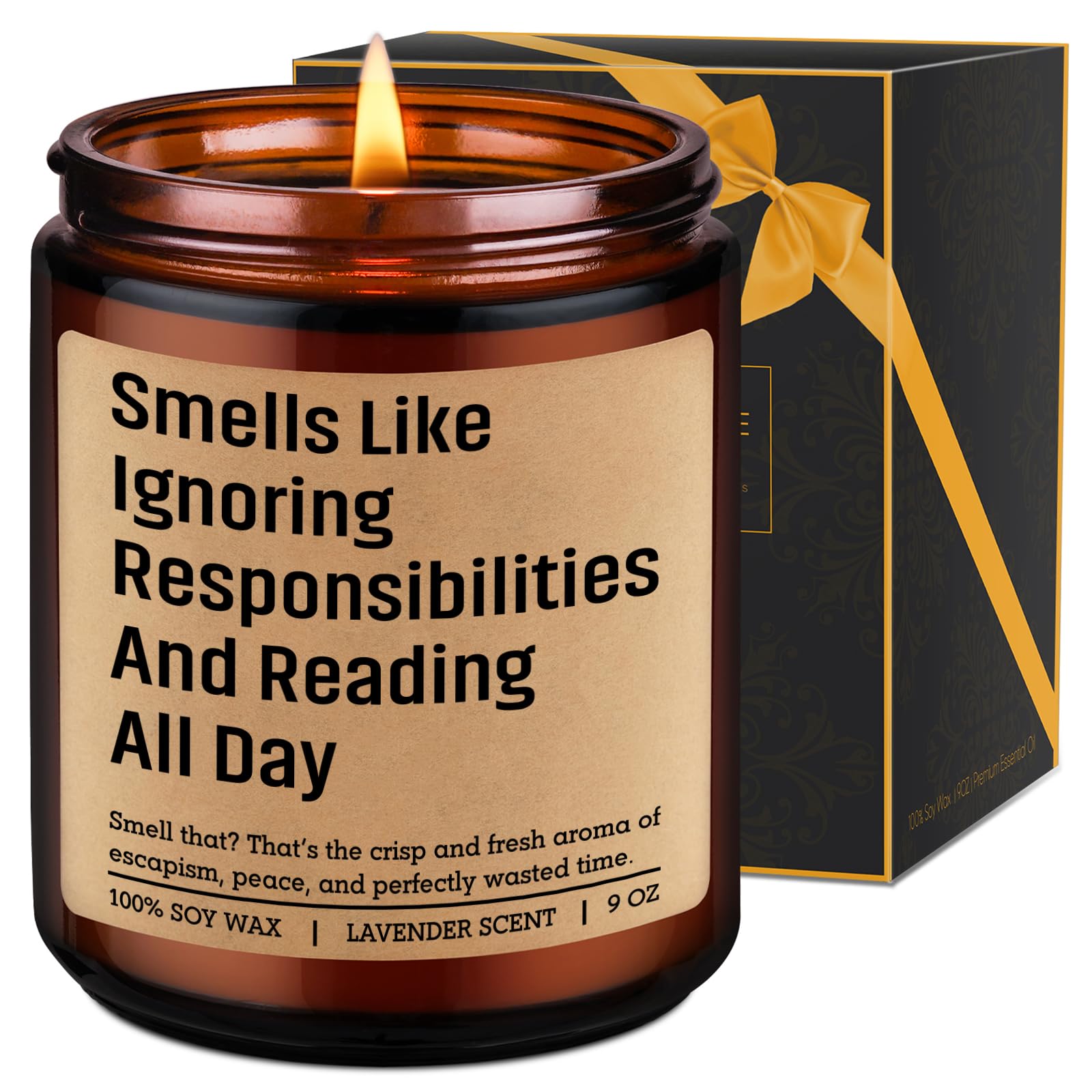 Funny Bookish Scented Candle