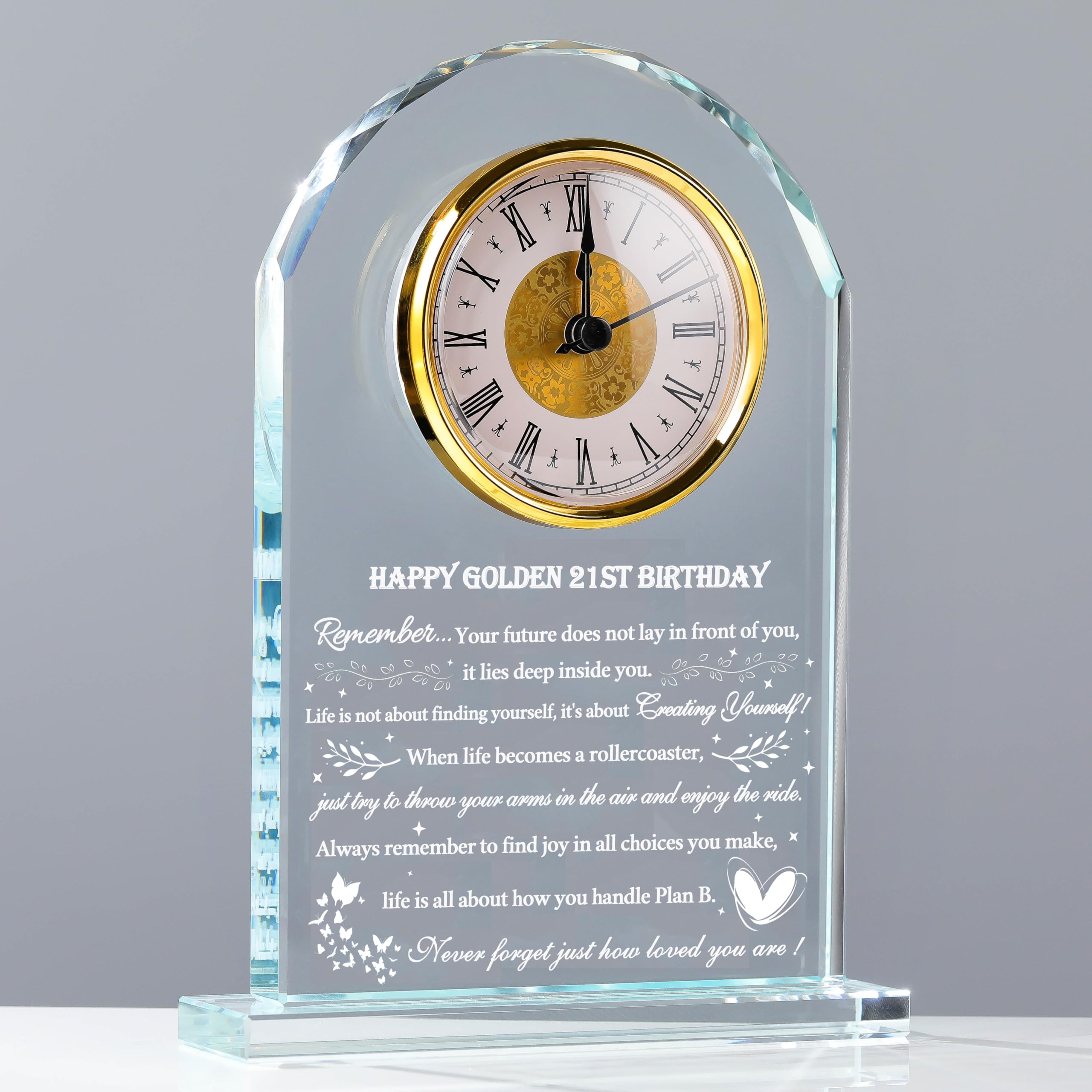 Personalized Crystal Clock Gift