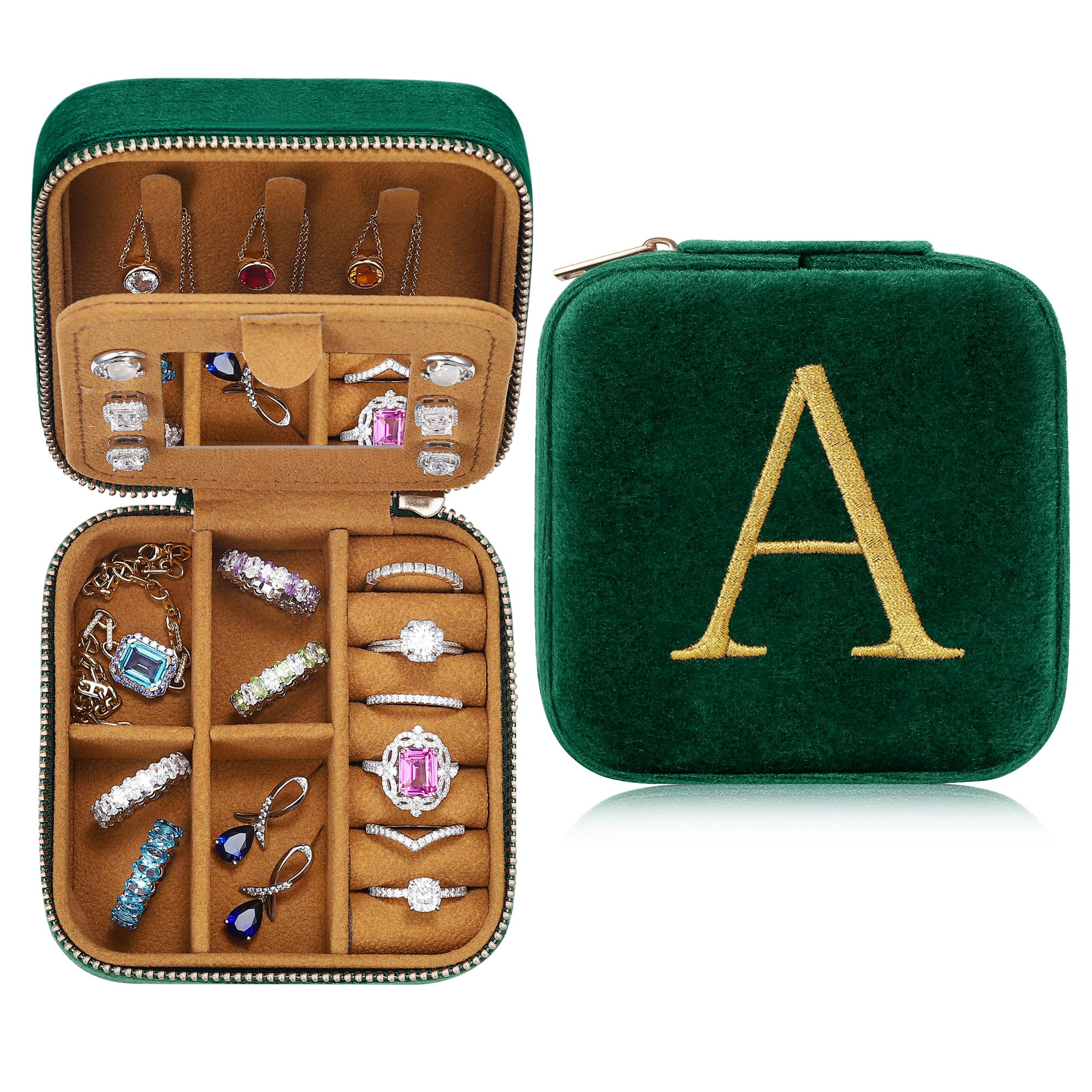 Plush Velvet Travel Jewelry Case