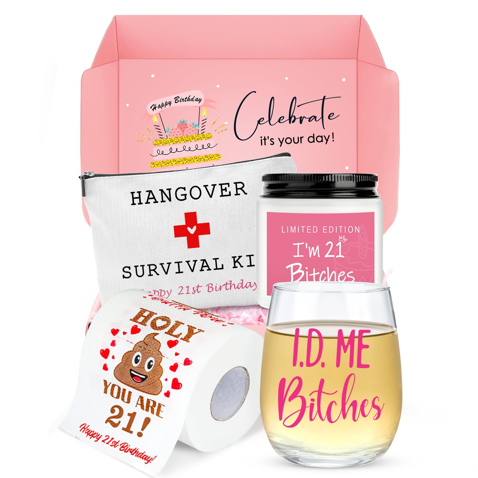 Happy 21st Birthday Gift Basket