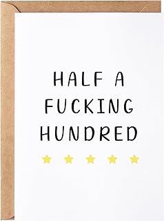 Half a Hundred Birthday Card