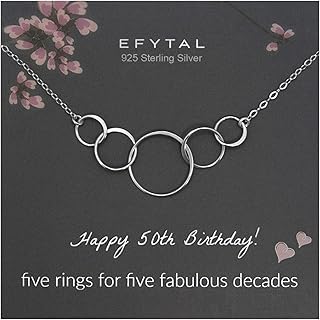 Sterling Silver 5 Circle Necklace