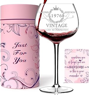 Vintage 1976 Engraved Wine Glass