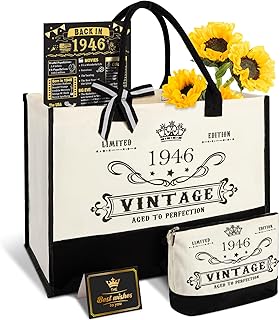 Vintage 1946 Canvas Tote Bag