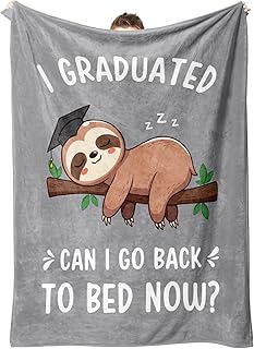 Funny Sloth Graduation Blanket