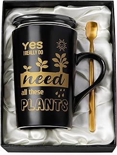 Plant Lover Black & Gold Mug