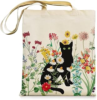 Aesthetic Black Cat Tote Bag