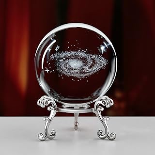 3D Laser Etched Galaxy Crystal Ball