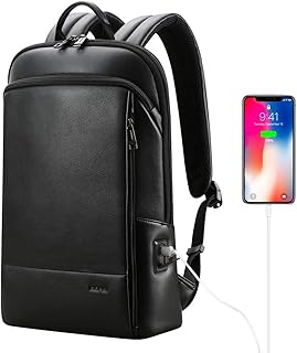 Slim Genuine Leather Laptop Backpack