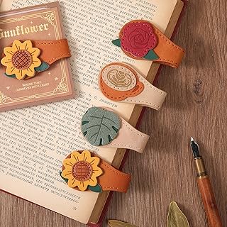 Vintage Magnetic Leather Bookmarks