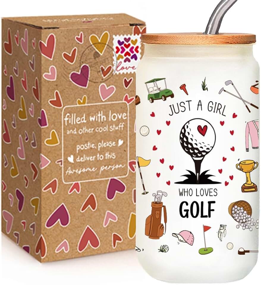 Golf-Themed Beer Glasses (Set of 2)