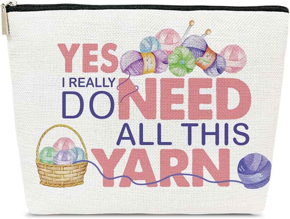 Chic Canvas Knitting Project Bag
