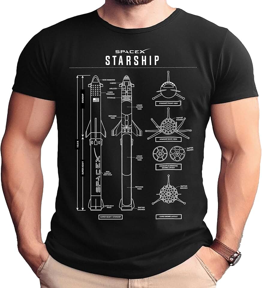 Starship Enterprise Blueprint T-Shirt