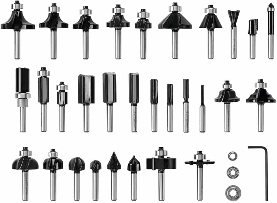 Router Bit Set with Storage Case