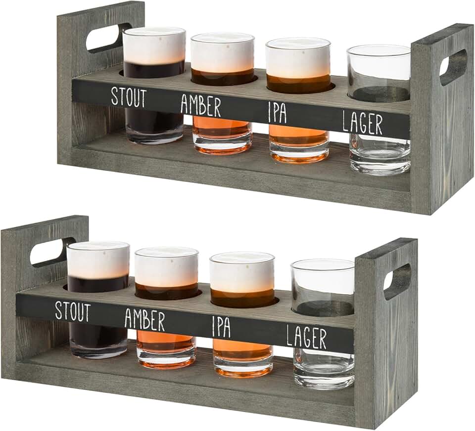 Beer Flights & Tasting Paddle Set