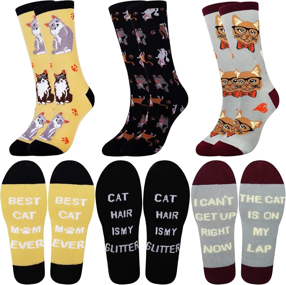 Cat Lover Socks (3-Pair Pack)