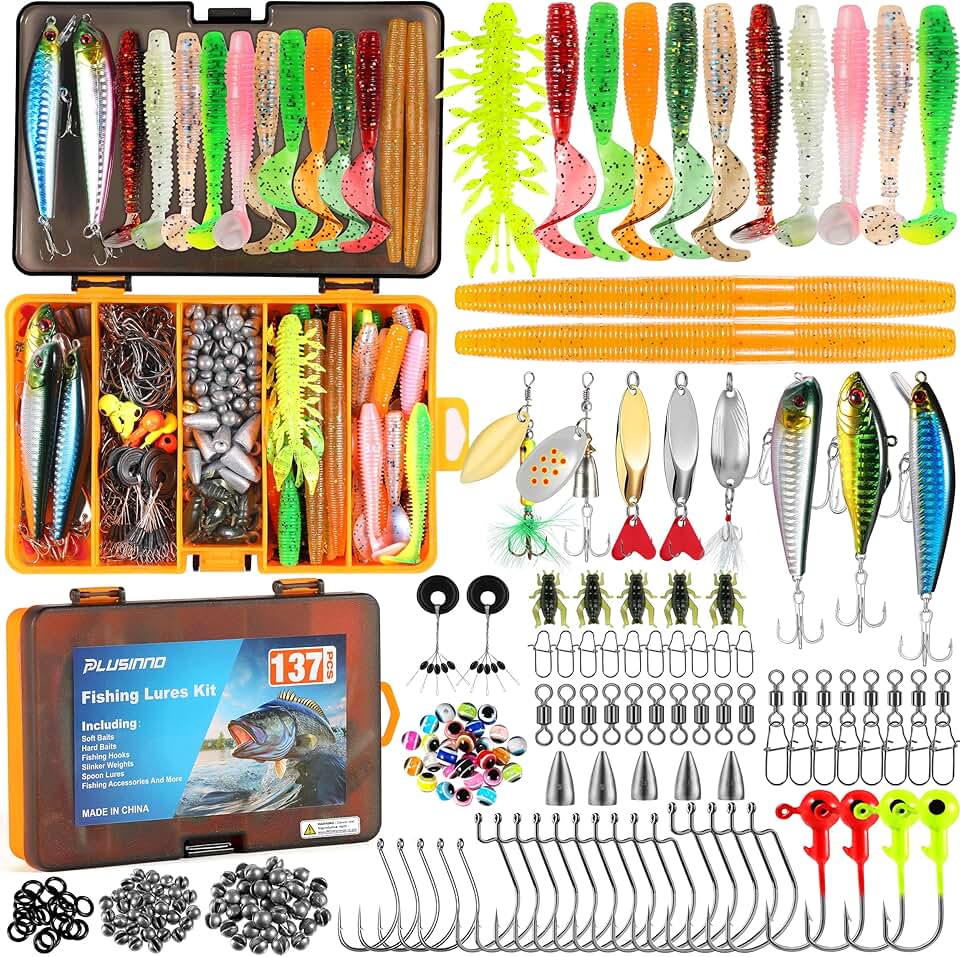 Deluxe Tackle Box with Assorted Lures