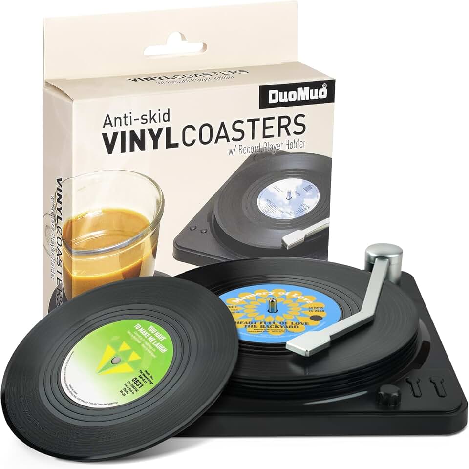 Vinyl Record Coasters (Set of 6)
