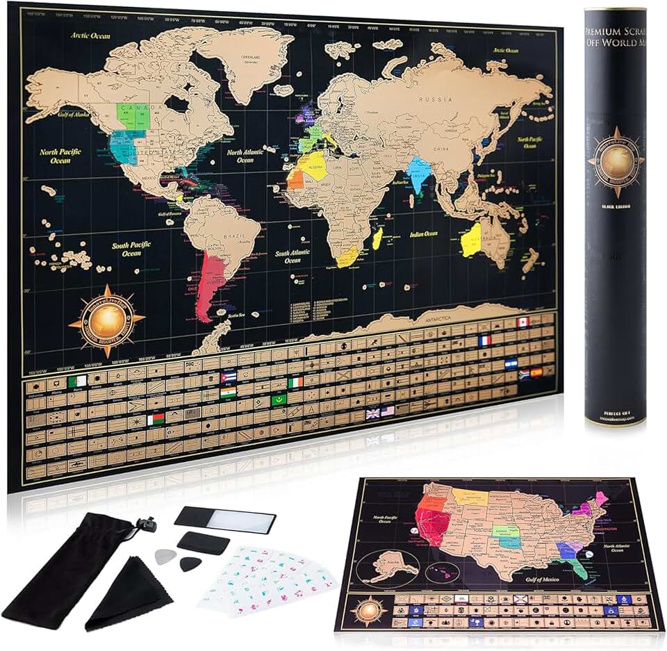 Scratch-Off World Map Poster