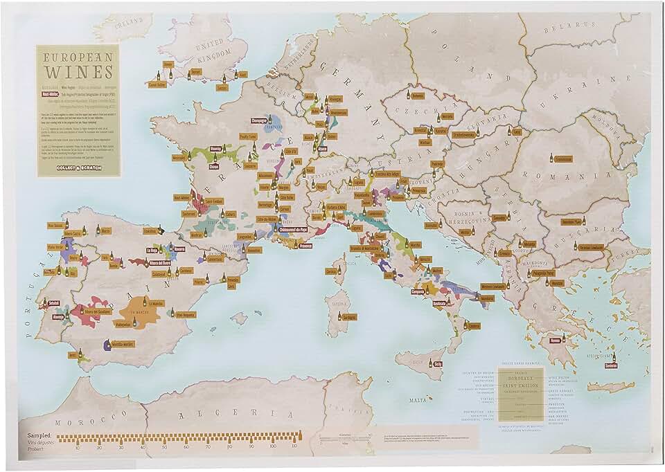 World Wine Map Poster