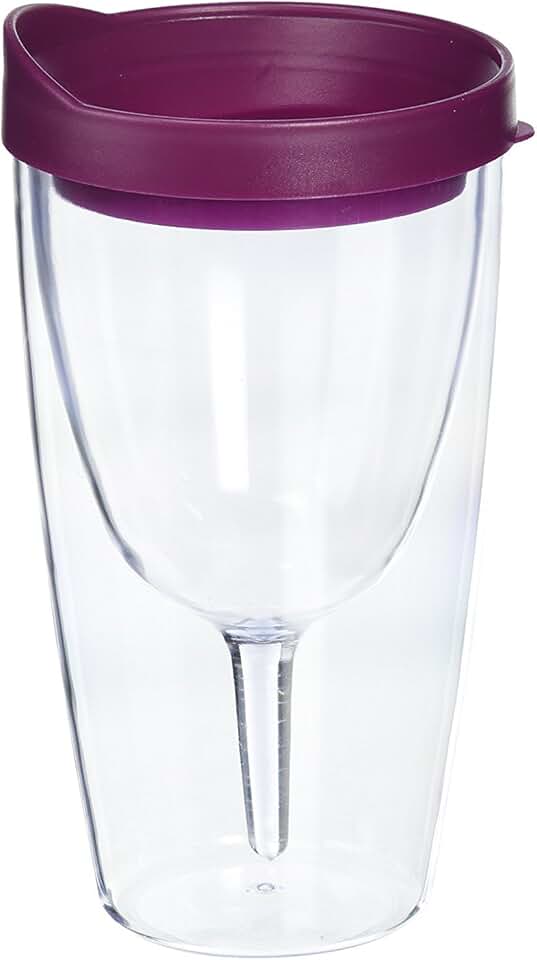 Insulated Wine Tumblers with Lids (Set of 2)