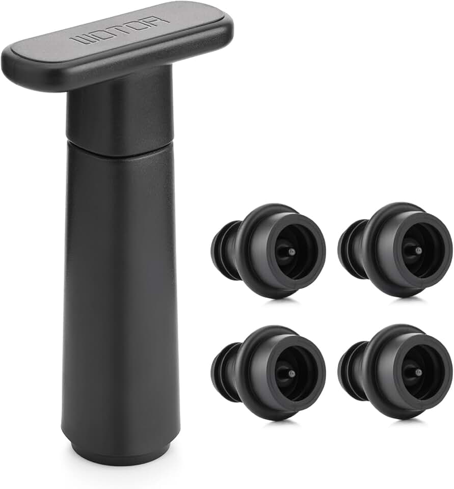 Vacuum Wine Saver Pump with 4 Bottle Stoppers